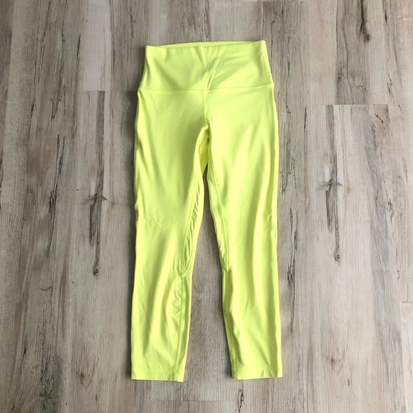 Lululemon Athletica Neon Yellow Capris - Picture 2 of 9